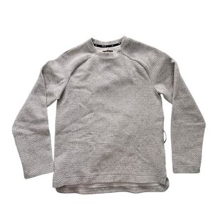 FLX Gray Textured Lightweight Long Sleeve Sweater, S